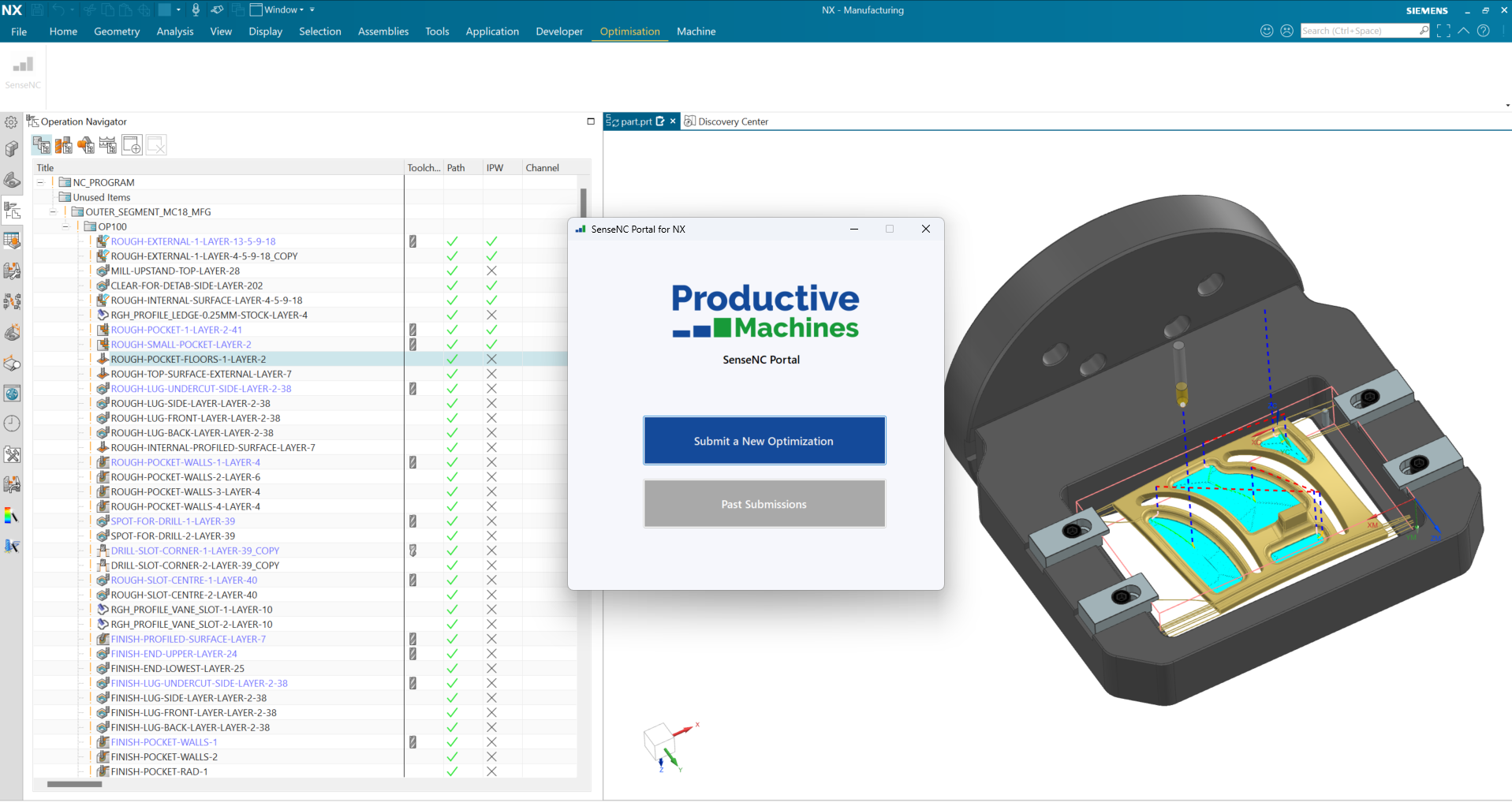 Siemens NX CAM SenseNC Integration